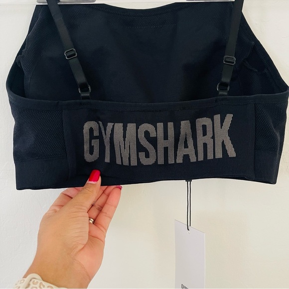 Gymshark Flex Strappy Black Sports Bra - Picture 7 of 9